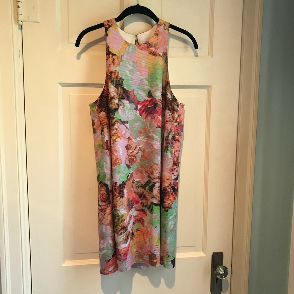 Finders Keepers Mesh Floral Multi Color Dress